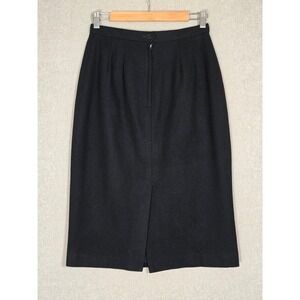 Unbranded Women's Black Wool Blend Midi Pencil Skirt 8